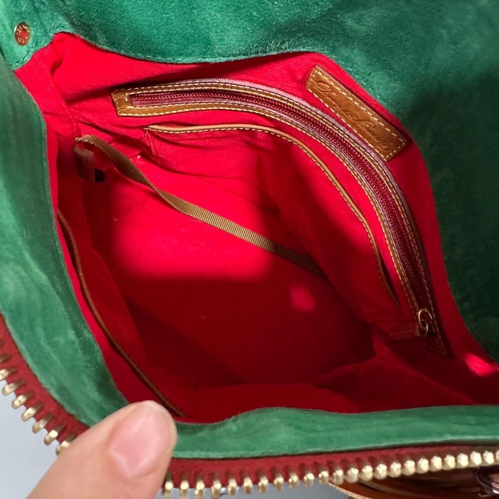 Dooney & Bourke Slouchy Hobo Leather Tassel Caramel Boho Quiet Luxury Artisanal - Picture 5 of 7